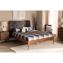 Canora grey prieto tufted camelback upholstered store platform bed